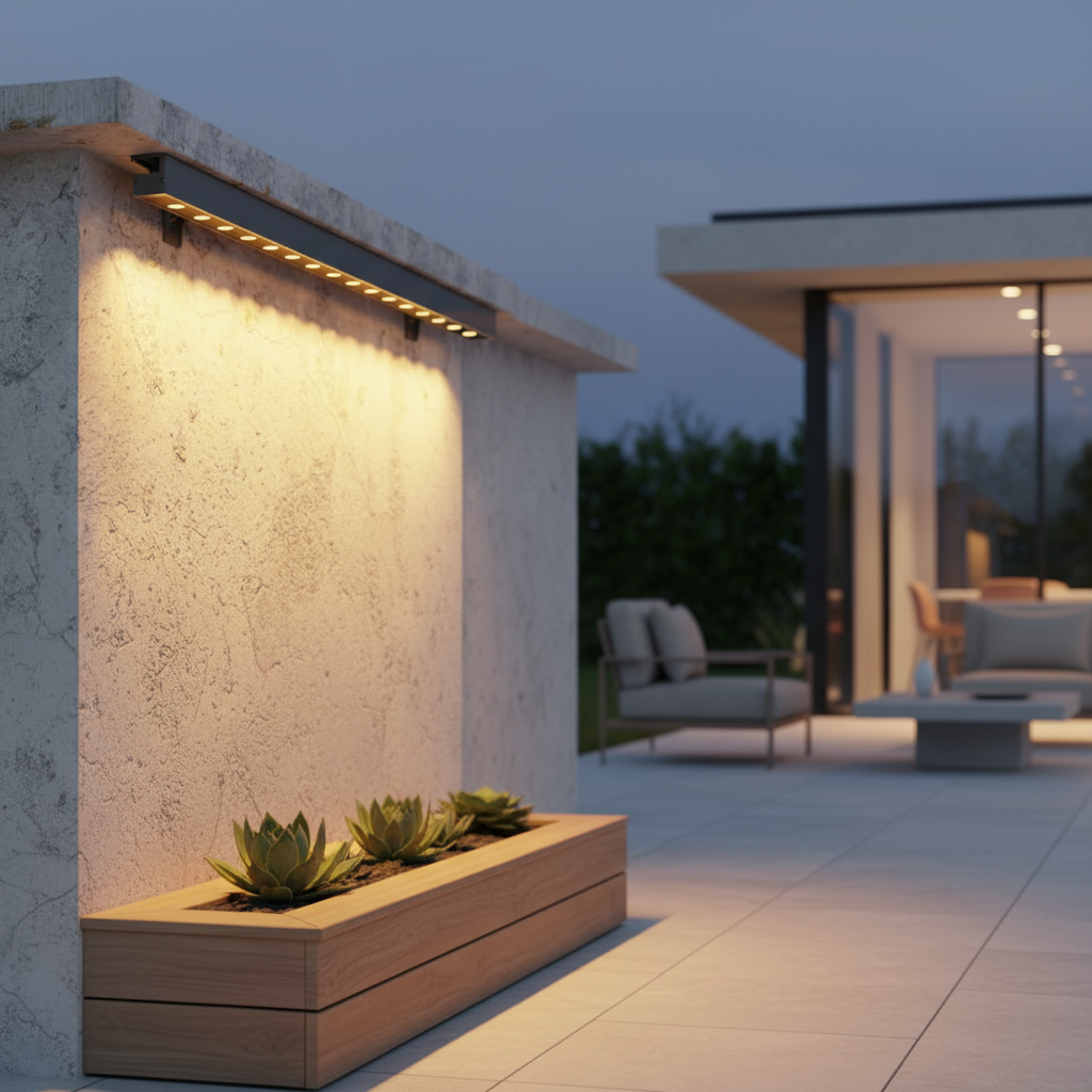 18W Aluminium Linear LED Wall Washer — IP65 Upward Projection Outdoor