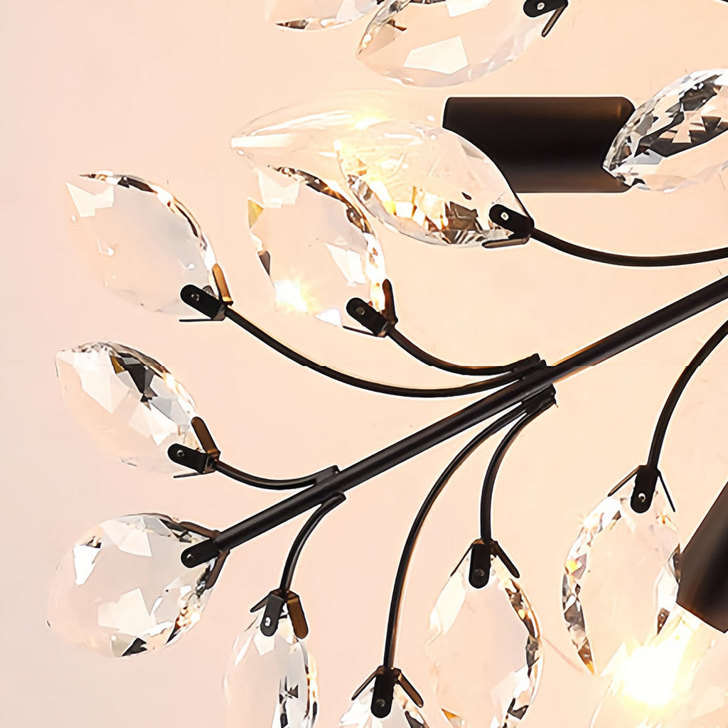 6-Head American Style Crystal Warm White 3000K Dual Mode Flush Mount
