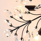 6-Head American Style Crystal Warm White 3000K Dual Mode Flush Mount