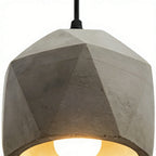 6-Sided Cement Industrial Kitchen Pendant Light — Minimalist Unique