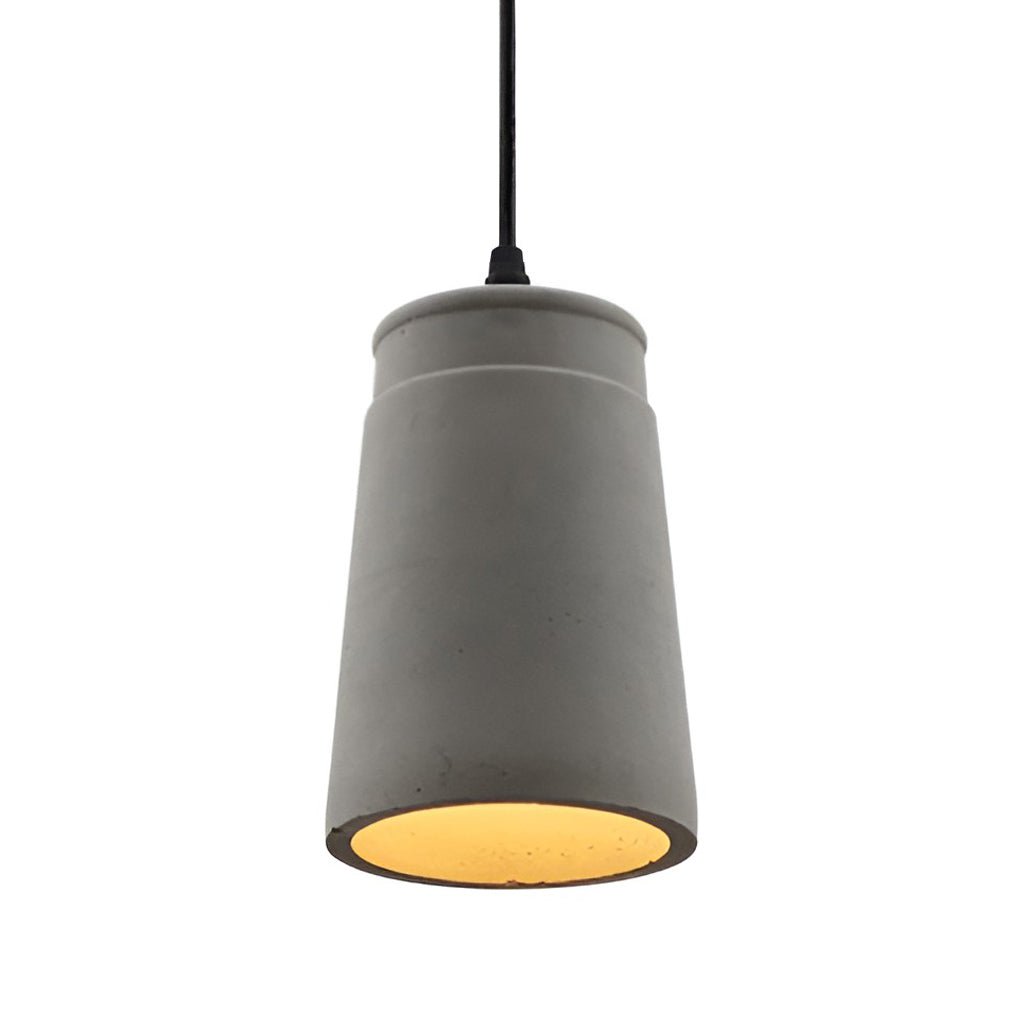 6-Sided Cement Industrial Kitchen Pendant Light — Minimalist Unique