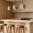 6-Sided Cement Industrial Kitchen Pendant Light — Minimalist Unique