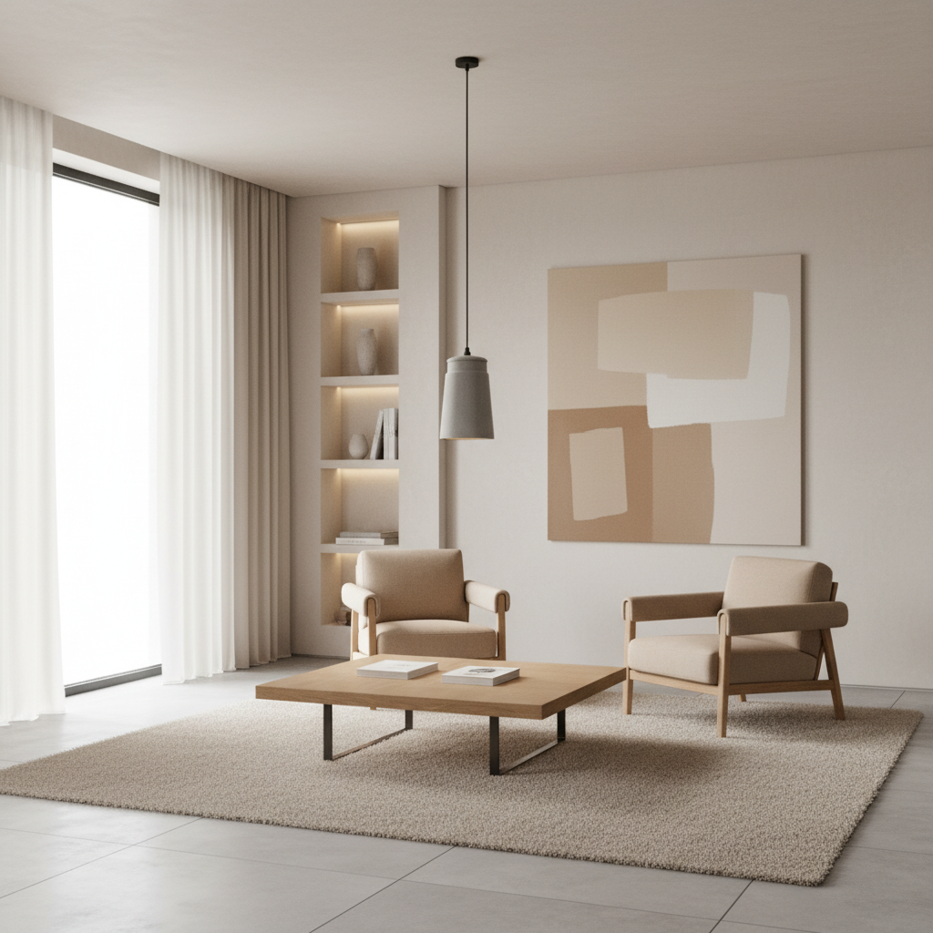 6-Sided Cement Industrial Kitchen Pendant Light — Minimalist Unique