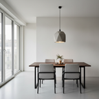6-Sided Cement Industrial Kitchen Pendant Light — Minimalist Unique