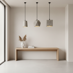 6-Sided Cement Industrial Kitchen Pendant Light — Minimalist Unique