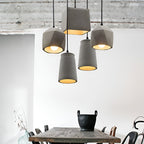 6-Sided Cement Industrial Kitchen Pendant Light — Minimalist Unique
