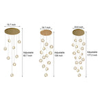 8-Light Crystal Staircase Chandelier — Adjustable Height Artistic LED