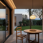 Natural Beige Rattan Outdoor Wall Pendant Light — IP55 Patio Ambient