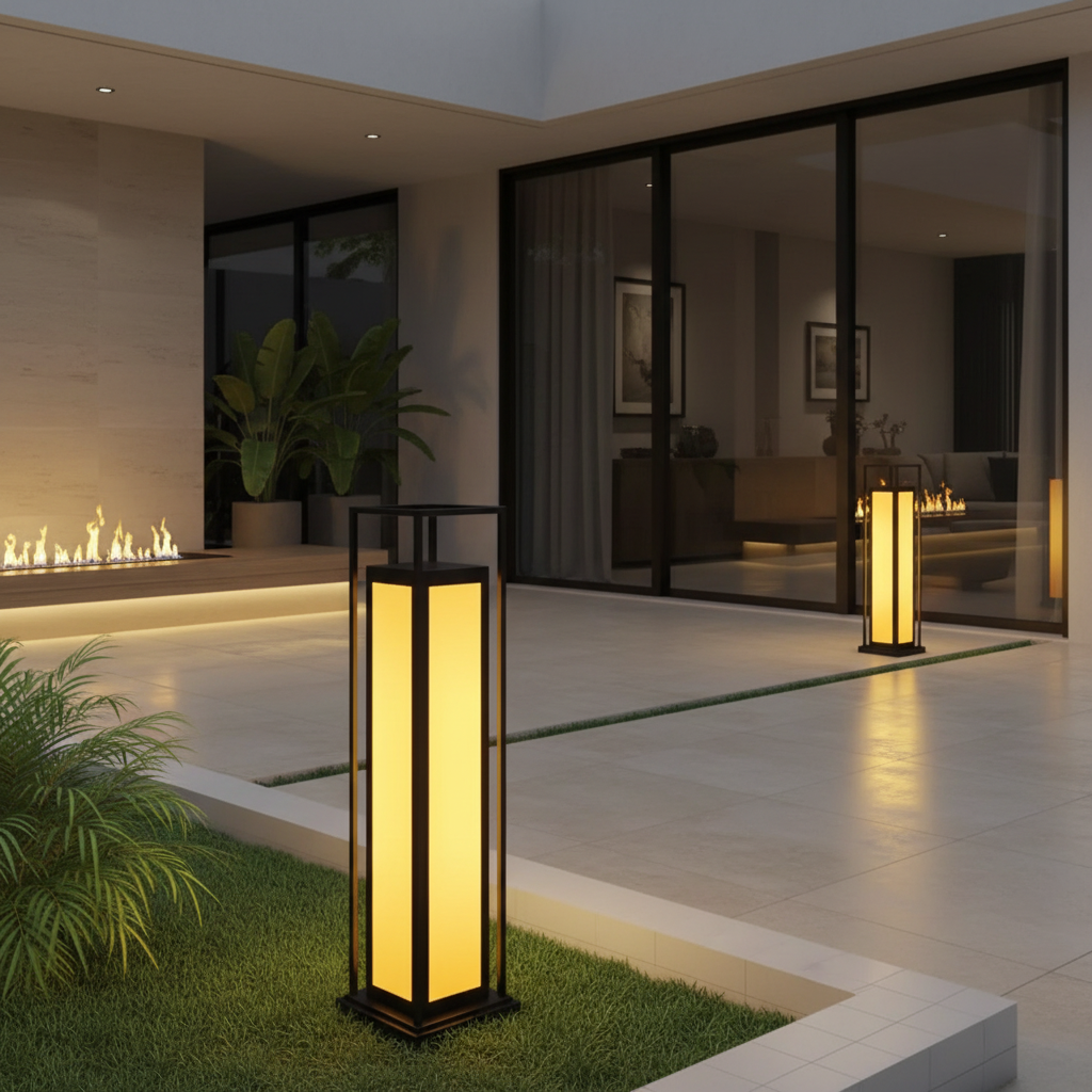 Acrylic IP65 Outdoor Pillar Light — Decorative Lawn Landscape LED