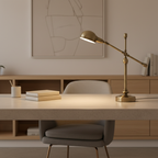 Adjustable Metallic Dome Flexible Arm Mid-Century Modern Desk Lamp