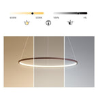 Aluminium Circle Ring Chandelier — Coffee Finish Dimmable G9 LED Modern