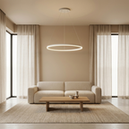 Aluminium Circle Ring Chandelier — Coffee Finish Dimmable G9 LED Modern