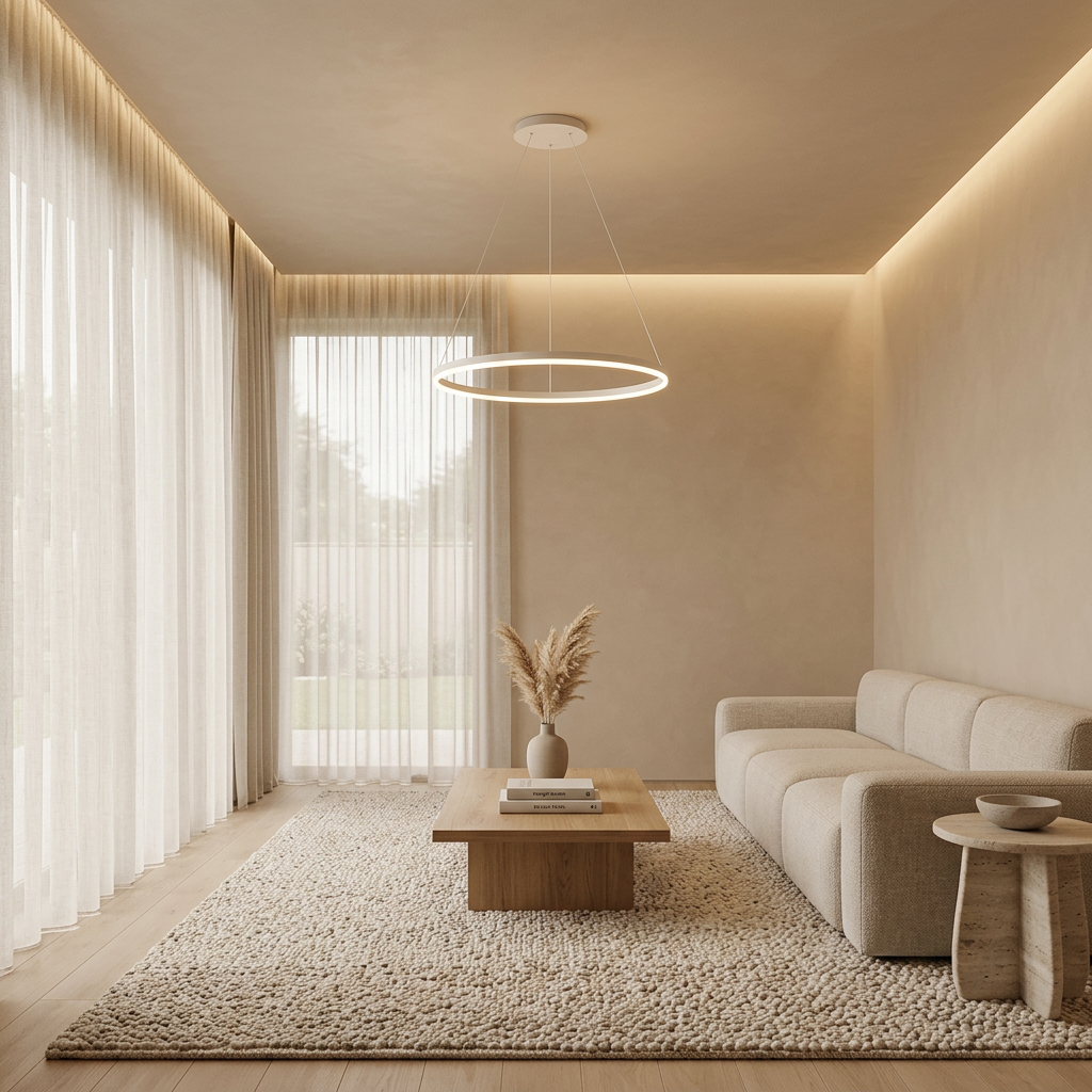 Aluminium Circle Ring Chandelier — Coffee Finish Dimmable G9 LED Modern
