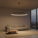 Aluminium Circle Ring Chandelier — Coffee Finish Dimmable G9 LED Modern