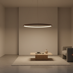 Aluminium Circle Ring Chandelier — Coffee Finish Dimmable G9 LED Modern