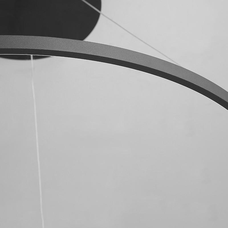 Aluminium Circle Ring Chandelier — Coffee Finish Dimmable G9 LED Modern
