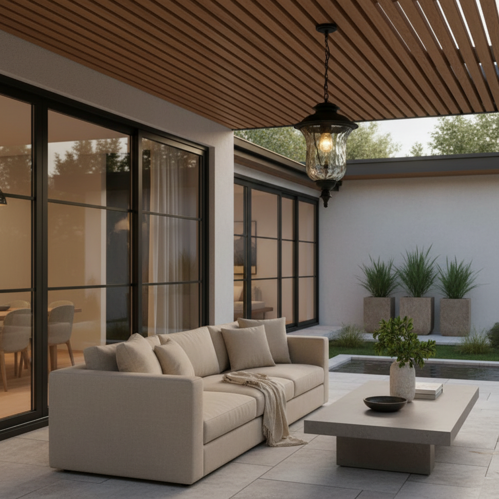 Aluminium Weatherproof Outdoor Pendant Light — IP44 Adjustable Hanging