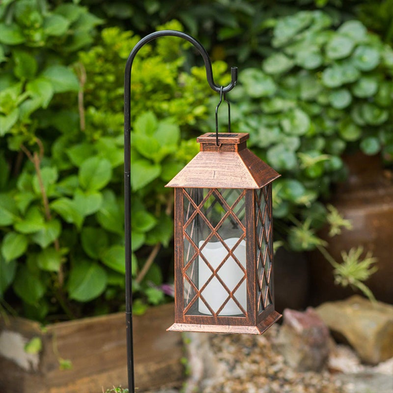 Antique Bronze Solar Hanging Garden Lantern — Warm White Eco Friendly