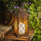 Antique Bronze Solar Hanging Garden Lantern — Warm White Eco Friendly