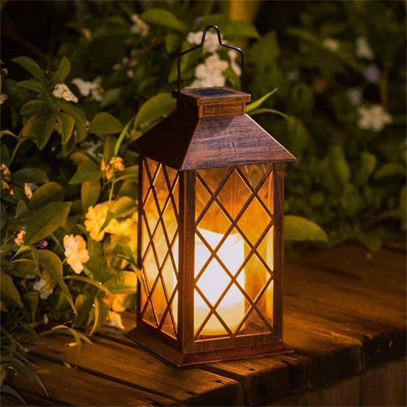 Antique Bronze Solar Hanging Garden Lantern — Warm White Eco Friendly