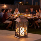 Antique Bronze Solar Hanging Garden Lantern — Warm White Eco Friendly