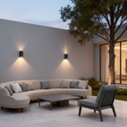 Asymmetrical Aluminium Outdoor Wall Sconce — Architectural Up Down LED Beam