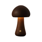 MushroomGlow | Charming Natural Wood Battery Operated Table Lamp 7
