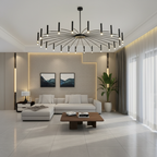 Black 12-Light Adjustable G9 LED Chandelier — Dimmable Minimalist Modern