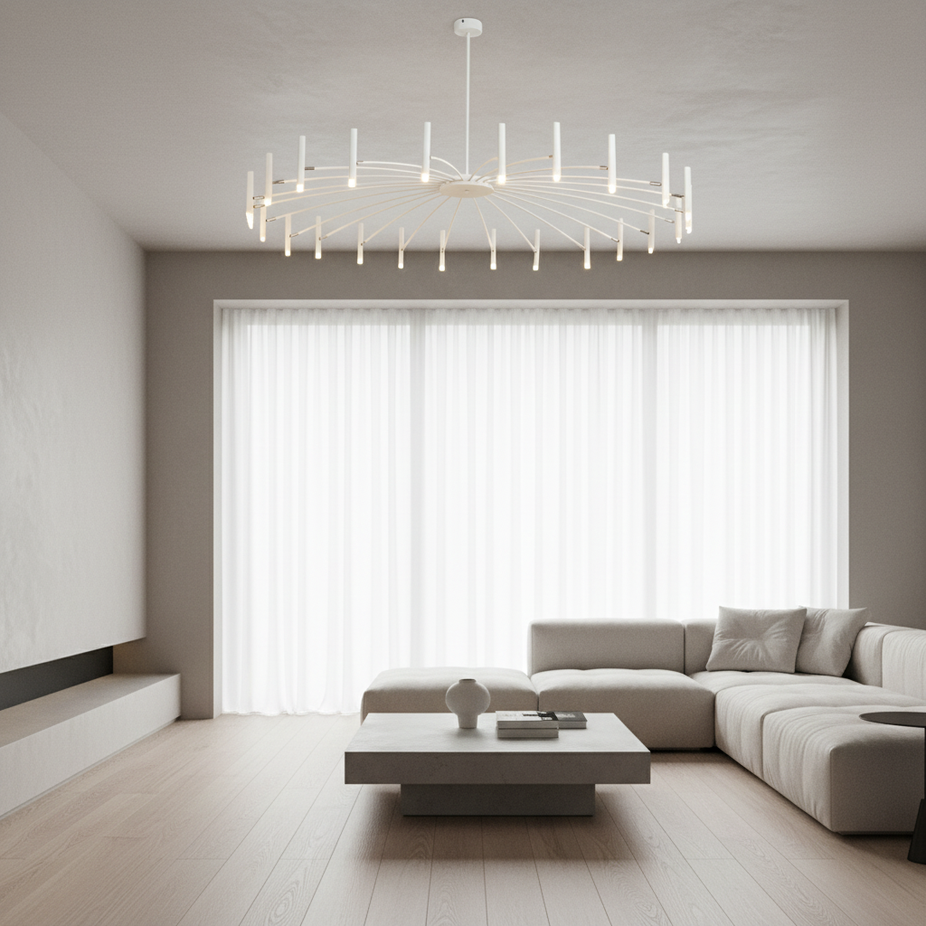 Black 12-Light Adjustable G9 LED Chandelier — Dimmable Minimalist Modern