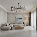 Black 12-Light Adjustable G9 LED Chandelier — Dimmable Minimalist Modern