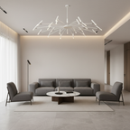Black 12-Light Adjustable G9 LED Chandelier — Dimmable Minimalist Modern