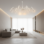 Black 12-Light Adjustable G9 LED Chandelier — Dimmable Minimalist Modern