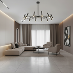 Black 12-Light Adjustable G9 LED Chandelier — Dimmable Minimalist Modern