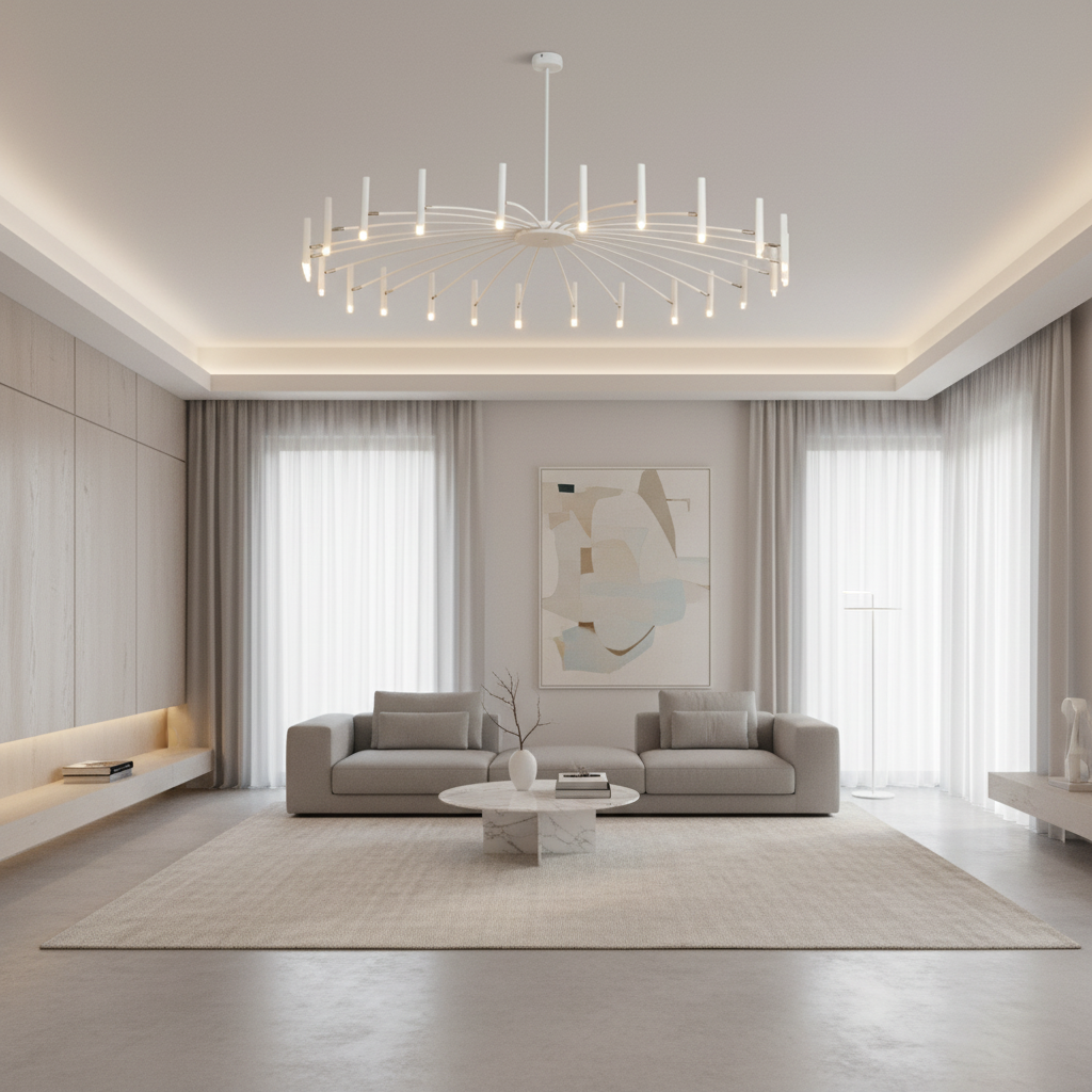 Black 12-Light Adjustable G9 LED Chandelier — Dimmable Minimalist Modern