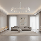 Black 12-Light Adjustable G9 LED Chandelier — Dimmable Minimalist Modern