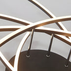 Black 3-Light Dimmable Aluminium LED Flush Mount Ceiling Light — Contemporary