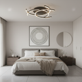 Black 3-Light Dimmable Aluminium LED Flush Mount Ceiling Light — Contemporary