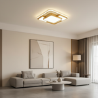 Black 3D Effect Geometric Acrylic LED Flush Mount Ceiling Light