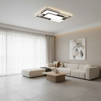 Black 3D Effect Geometric Acrylic LED Flush Mount Ceiling Light