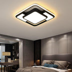 Black 3D Effect Geometric Acrylic LED Flush Mount Ceiling Light