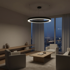 Black Acrylic Industrial Commercial LED Pendant Ceiling Light — Modern
