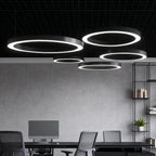 Black Acrylic Industrial Commercial LED Pendant Ceiling Light — Modern