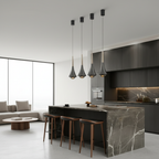 Black Adjustable Mini Industrial LED Pendant Light — Home Office Cozy