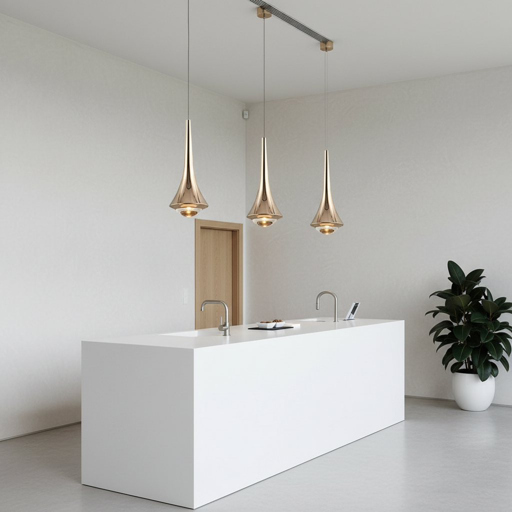 Black Adjustable Mini Industrial LED Pendant Light — Home Office Cozy
