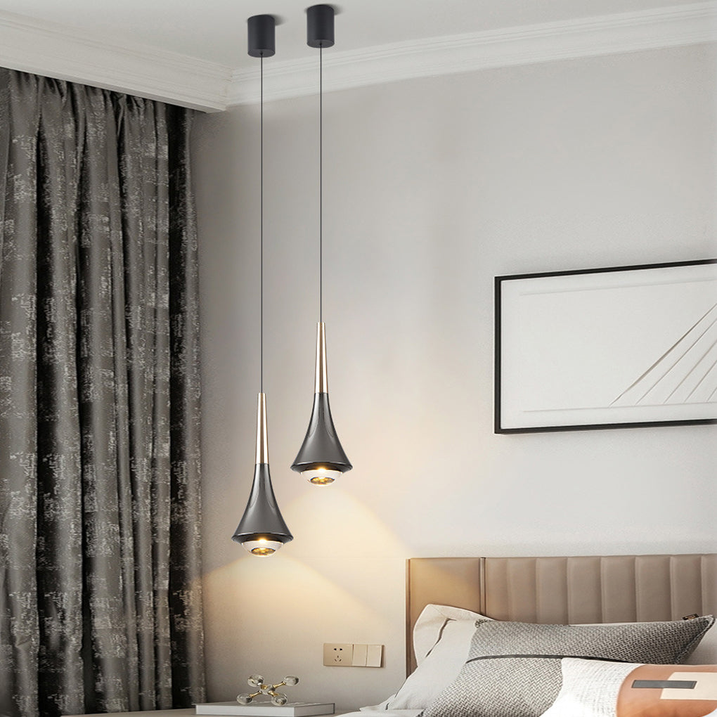 Black Adjustable Mini Industrial LED Pendant Light — Home Office Cozy