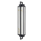 Black Aluminium Adjustable Height Linear Outdoor Wall Lantern — 3000K LED