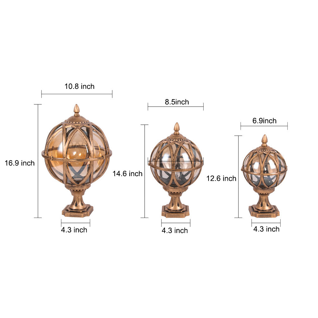 Black Aluminium E27 Round Outdoor Garden Wall Light — Elegant Exterior