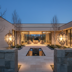 Black Aluminium E27 Round Outdoor Garden Wall Light — Elegant Exterior