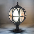 Black Aluminium E27 Round Outdoor Garden Wall Light — Elegant Exterior