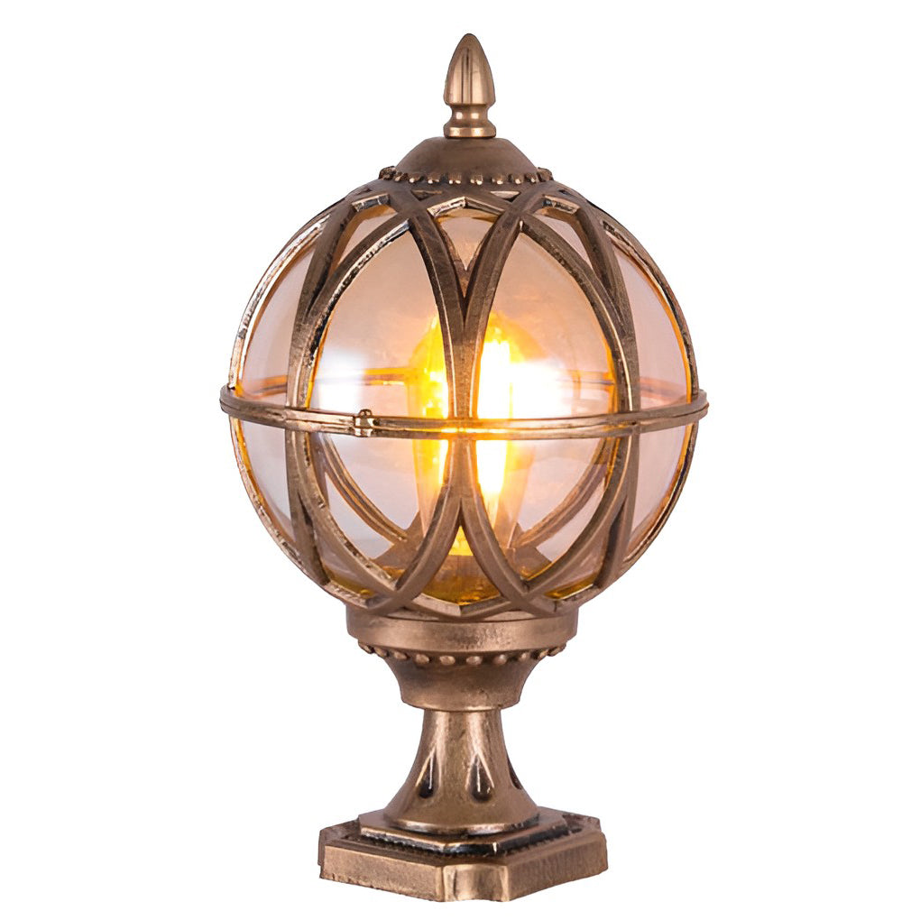 Black Aluminium E27 Round Outdoor Garden Wall Light — Elegant Exterior